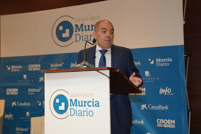  Lorenzo Amor, presidente de ATA, en su participación de los 'Desayunos de Murcia Diario'. 