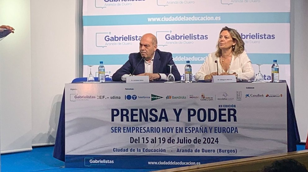  El presidente de la Asociación de Trabajadores Autónomos (ATA), Lorenzo Amor, en el curso 'Prensa y poder'. 