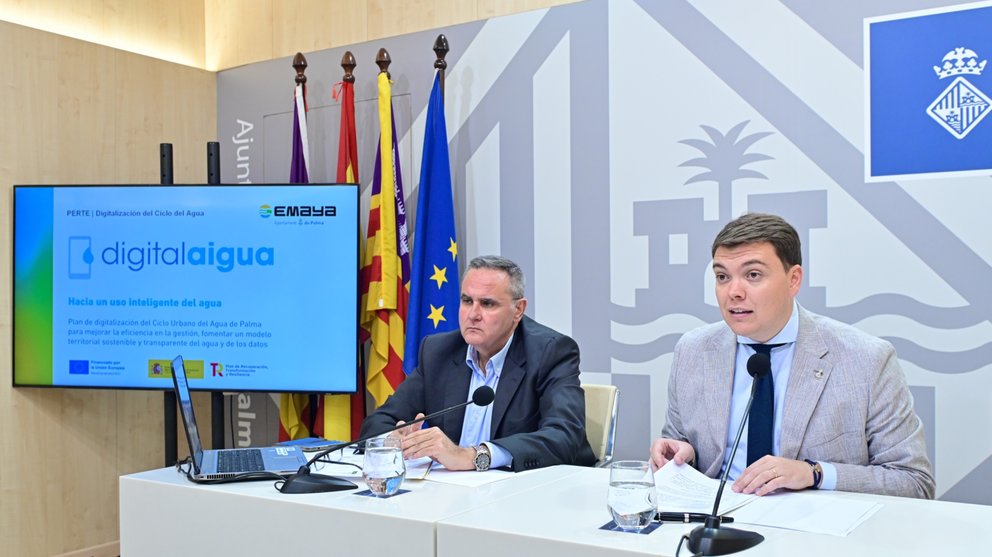 Imagen de la rueda de prensa de presentación del proyecto ‘Digital Aigua’.