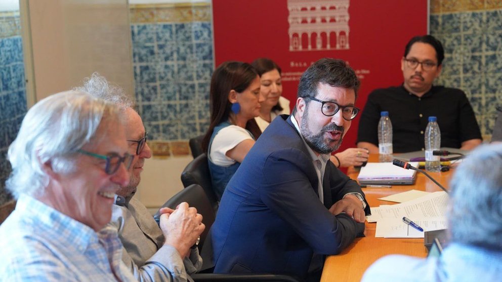  El secretario de Estado de Empleo, Joaquín Pérez Rey, durante la presentación de un curso de especialización para profesionales de las Relaciones Laborales en Latinoamérica en la Universidad de Castilla-La Mancha. 