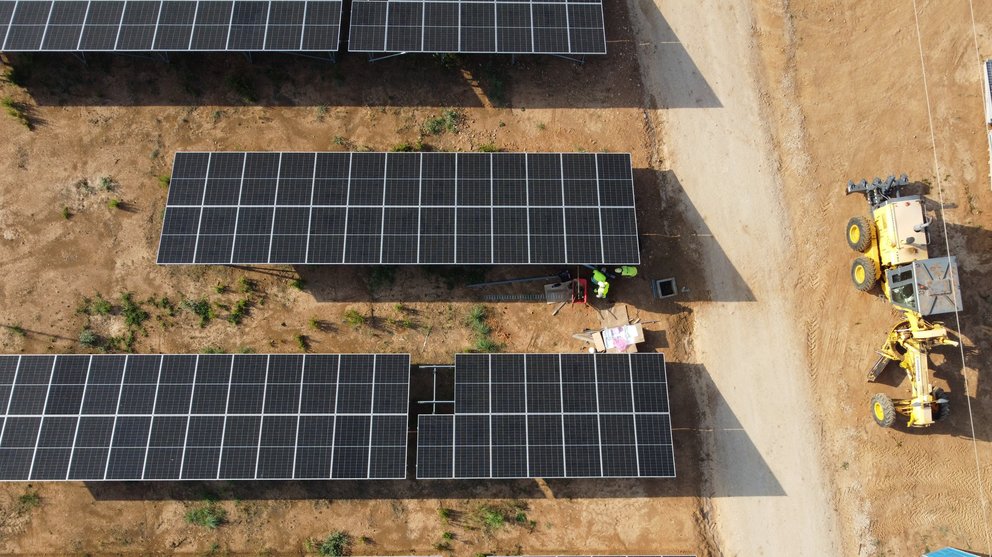 Imagen de un conjunto de placas fotovoltaicas.